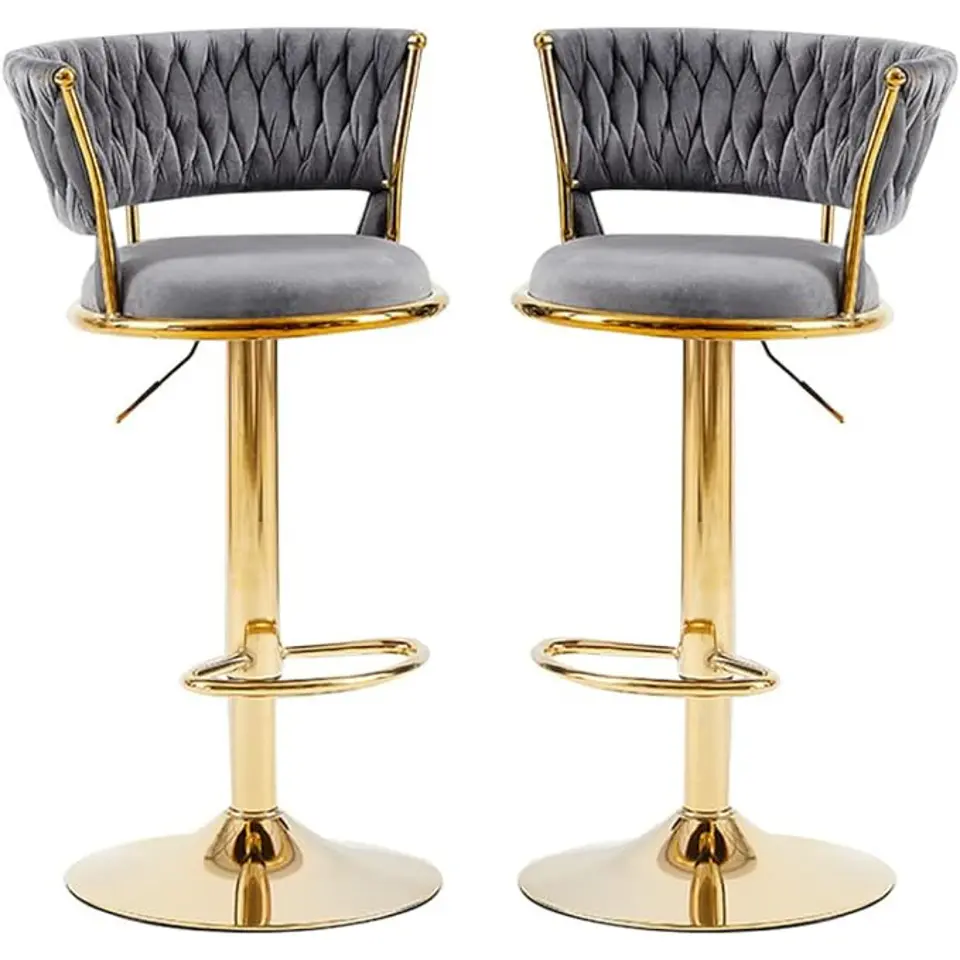 Taburete Luxury Regulable & Giratorio Velvet 10