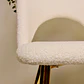Set Comedor Rectangular de Cuarzo + 4 Sillas Eames Lana Bouclé Blanco   - Miniatura 10