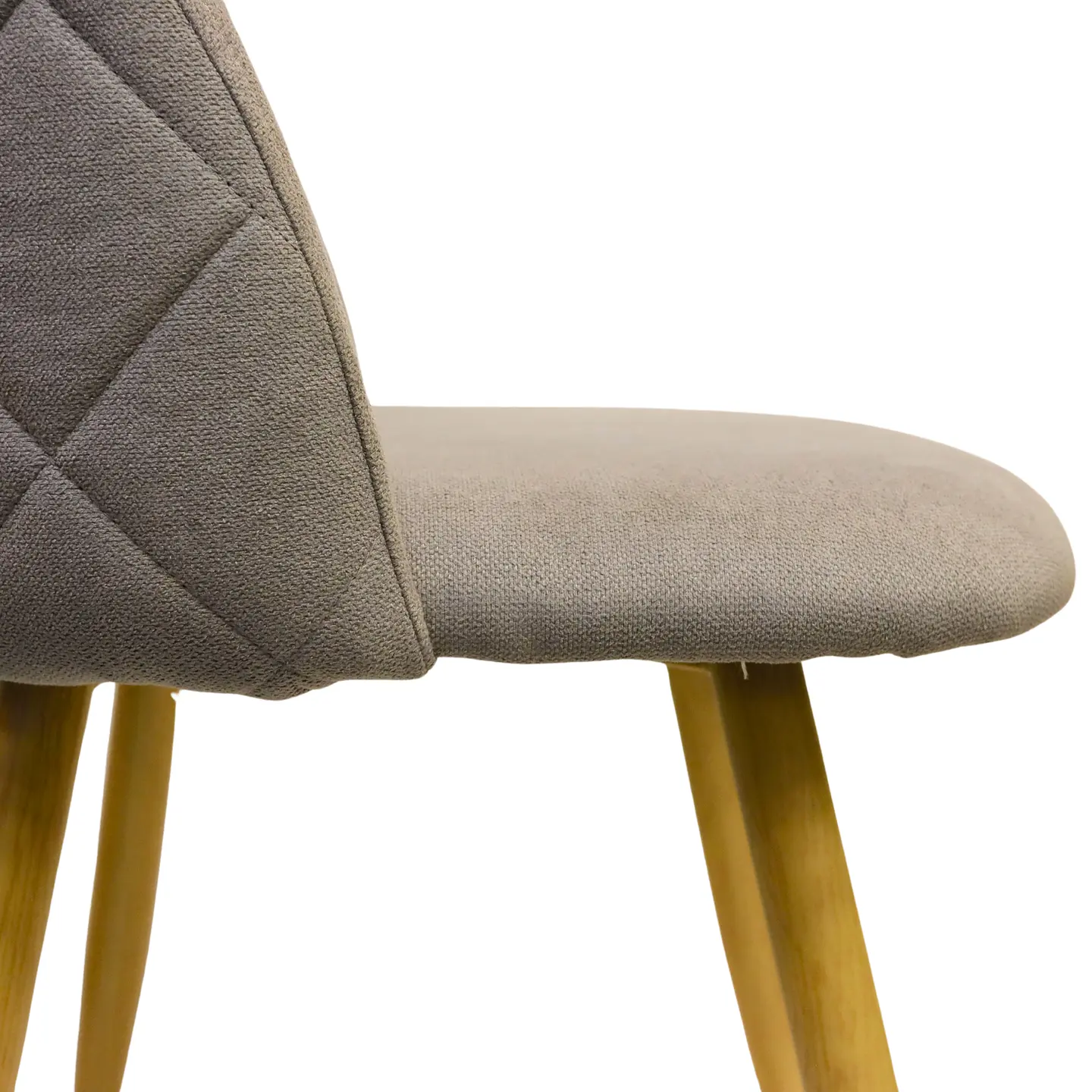 Comedor Redondo Tulip Wood Base Blanca 100cm + 4 Sillas Lino 20
