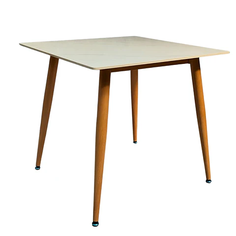 Mesa de Comedor Cuadrada de Cuarzo Calacatta Soft 80x80cm