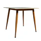 Mesa de Comedor Cuadrada de Cuarzo Calacatta Soft 80x80cm - Miniatura 3