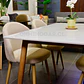 Mesa de Comedor Cuadrada de Cuarzo Calacatta Soft 80x80cm - Miniatura 4