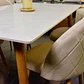 Mesa de Comedor Cuadrada de Cuarzo Calacatta Soft 80x80cm - Miniatura 5