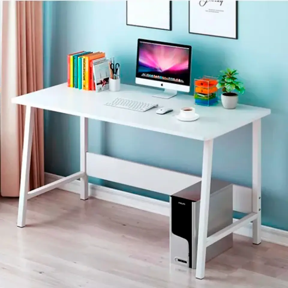 Escritorio Nórdico Blanco 120x55x72 Cms 4