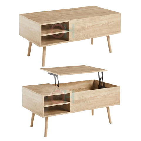 Mesa de Centro Minimal Multifuncional 100x50x45cm