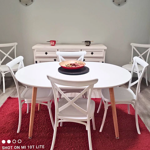 Comedor Mesa Extensible + Sillas Crossback basic