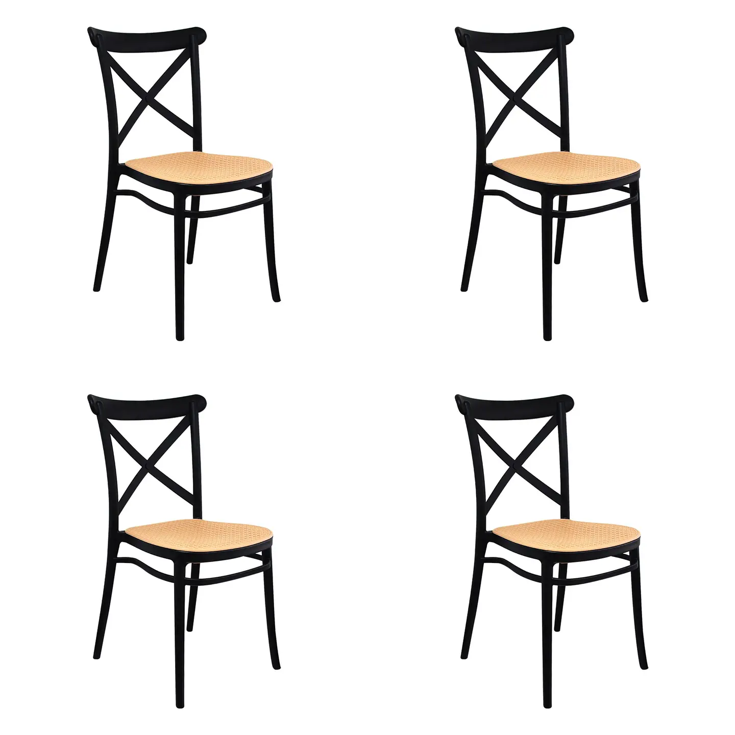 Pack de 4 Sillas Crossback Top  1