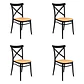 Pack de 4 Sillas Crossback Top  - Miniatura 1
