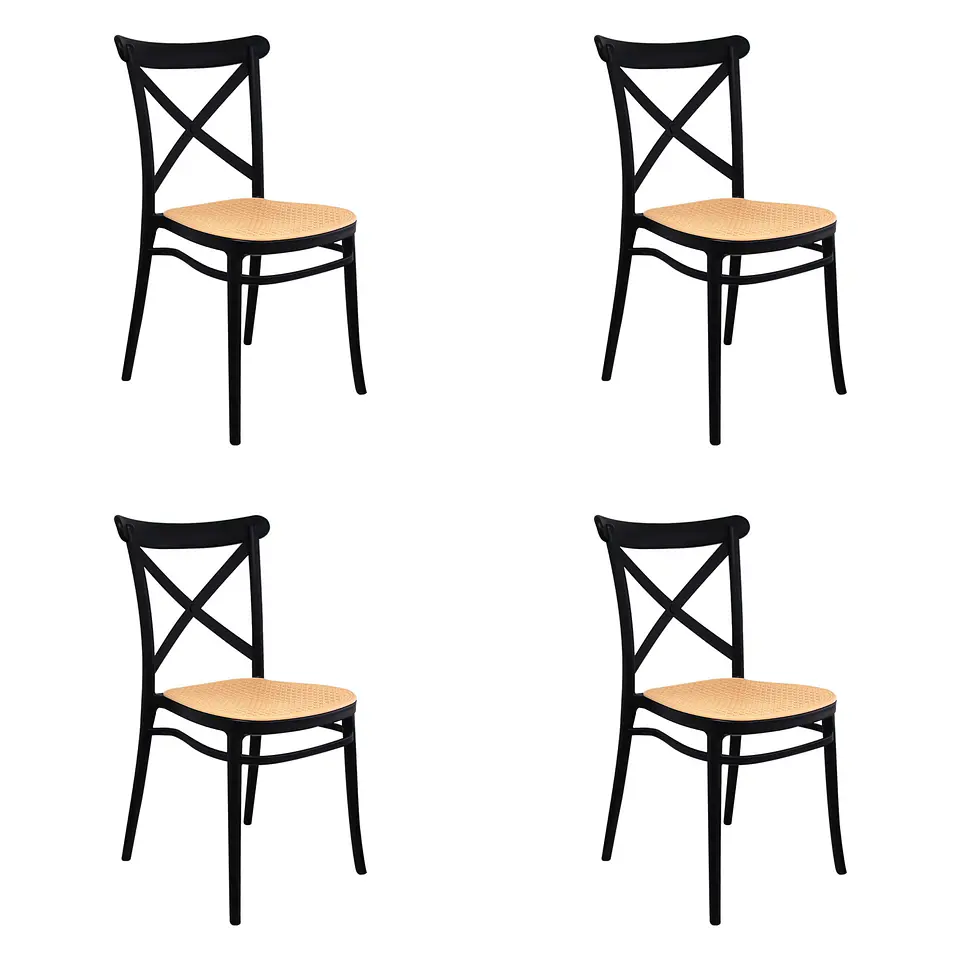 Pack de 4 Sillas Crossback Top  1