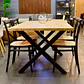 Set Comedor Xtable + Sillas Crossback Top Negro - Miniatura 2