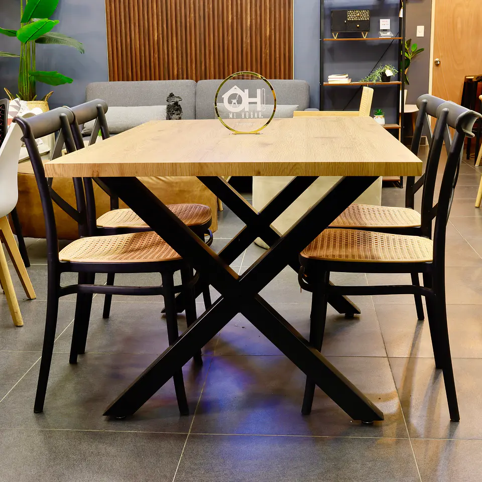 Set Comedor Xtable + Sillas Crossback Top Negro 2
