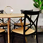Set Comedor Eames Redondo 100cm Wood + 4 Sillas Crossback Top Negro  - Miniatura 5