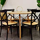 Set Comedor Eames Redondo 100cm Wood + 4 Sillas Crossback Top Negro  - Miniatura 7