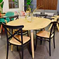 Comedor Extensible Wood (100-140-180 cm) + Sillas Crossback Top - Miniatura 1