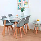 Mesa Nordica Rectangular de Vidrio Laterales Redondeados - (140x80x75cm, 150x90cm)  - Miniatura 4