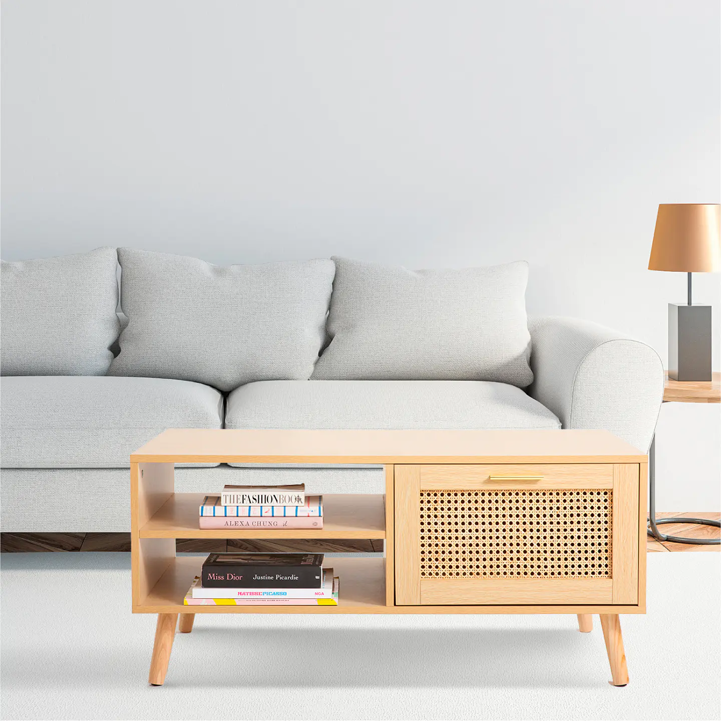 Mesa de Centro Antioquie Natural 100x45x60cm 5