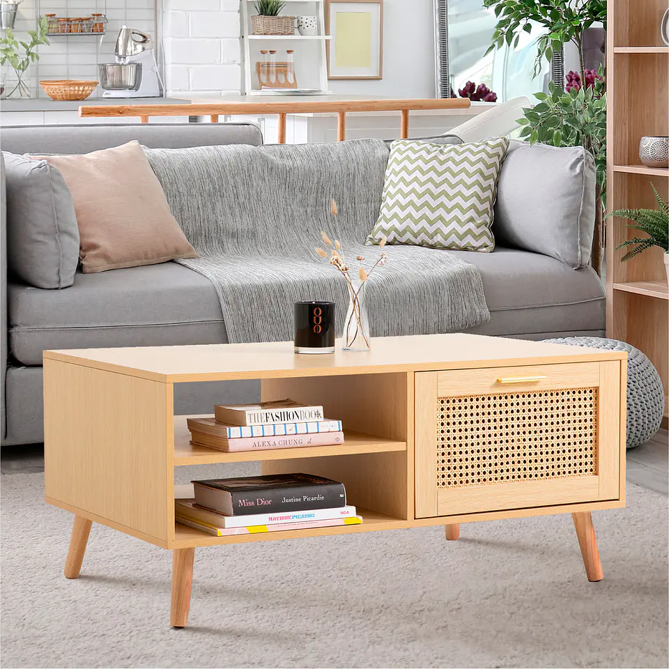 Mesa de Centro Antioquie Natural 100x45x60cm 9