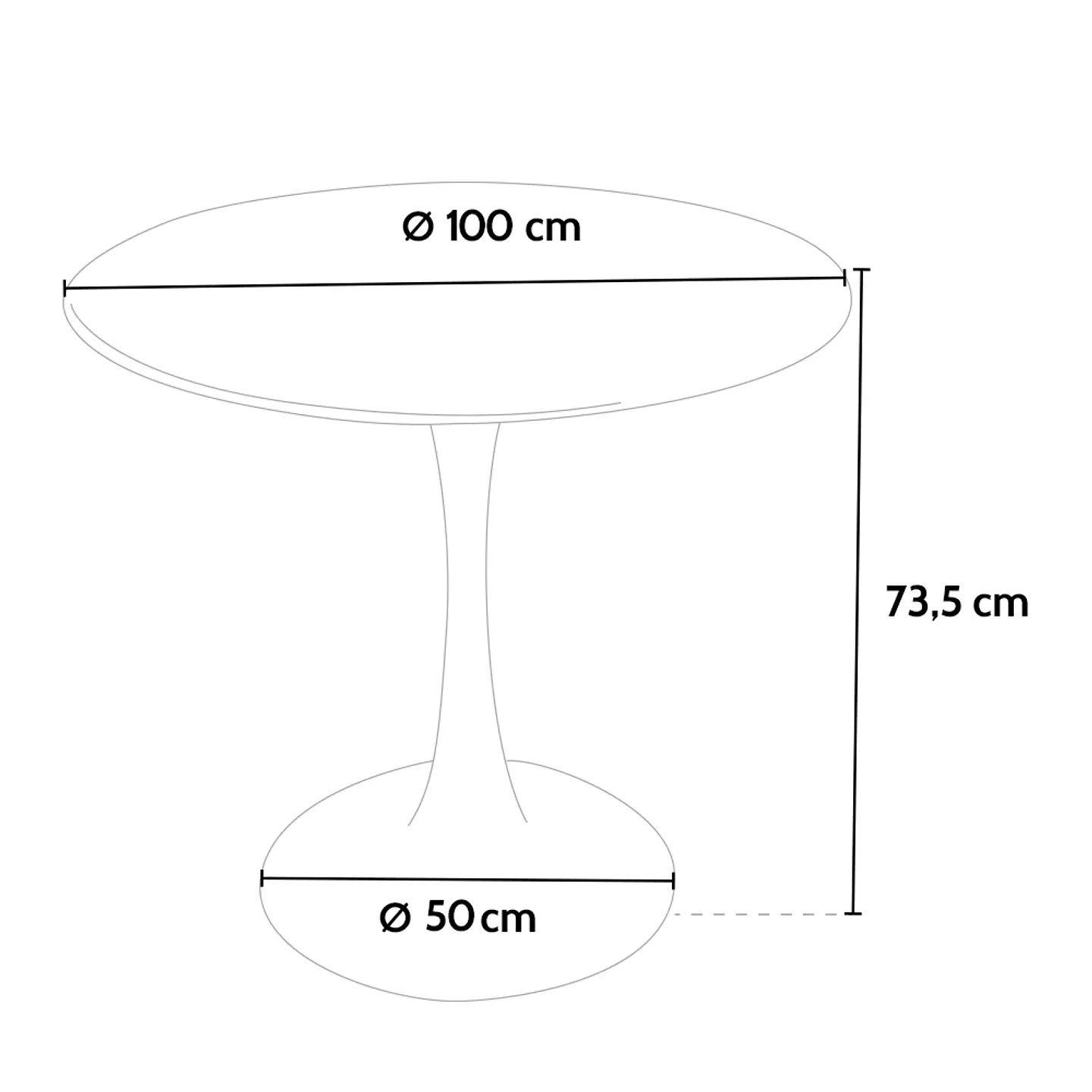 Mesa Tulip Redonda 100cm 21