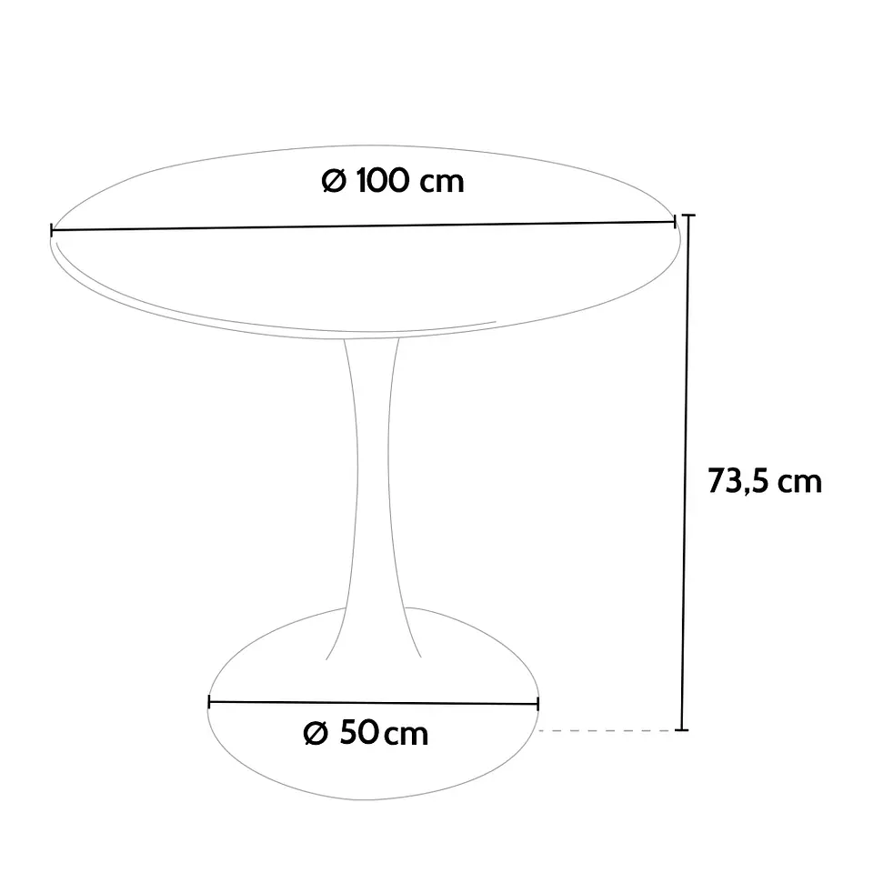 Mesa Tulip Redonda 100cm 21