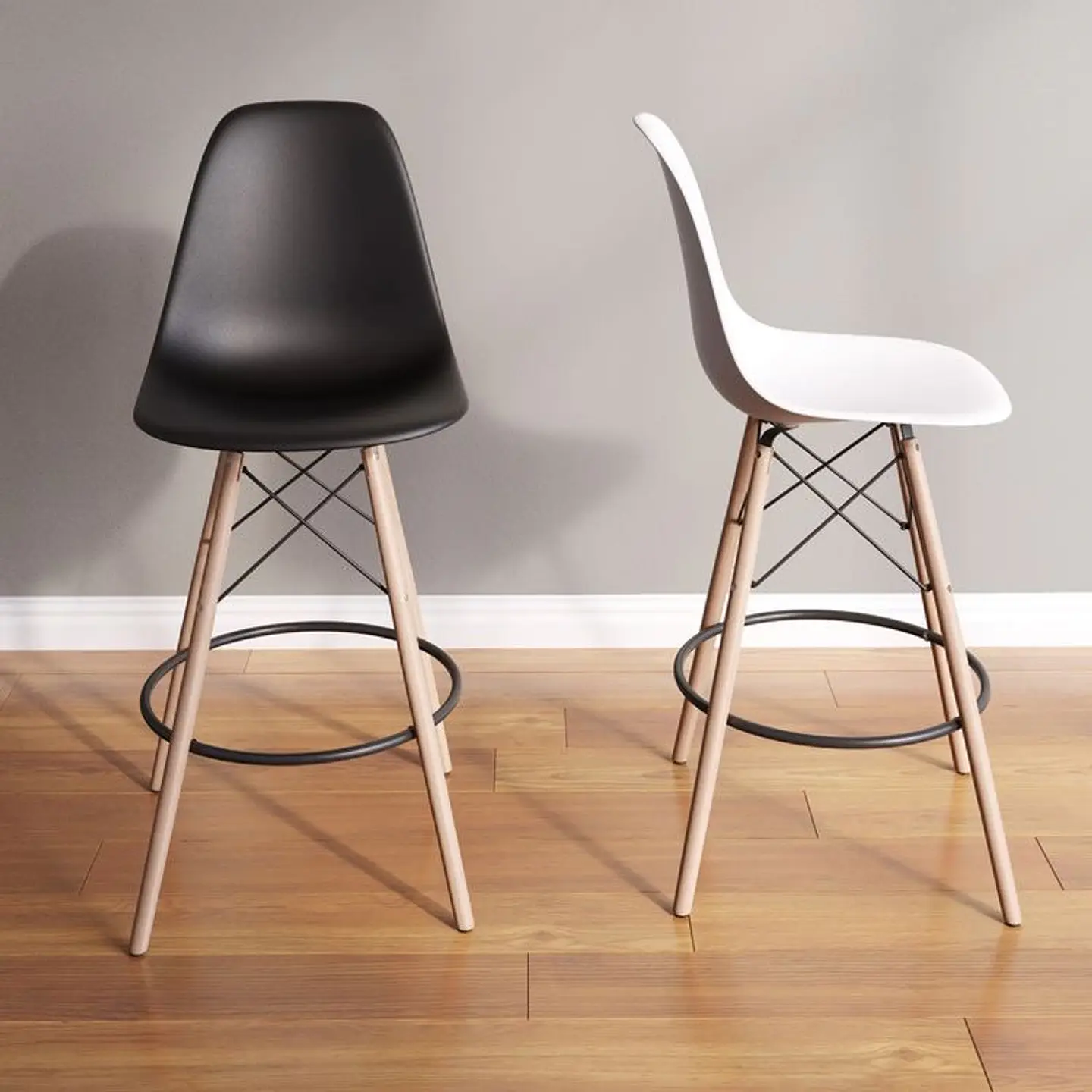 Taburete Eames Negro 69cm 7