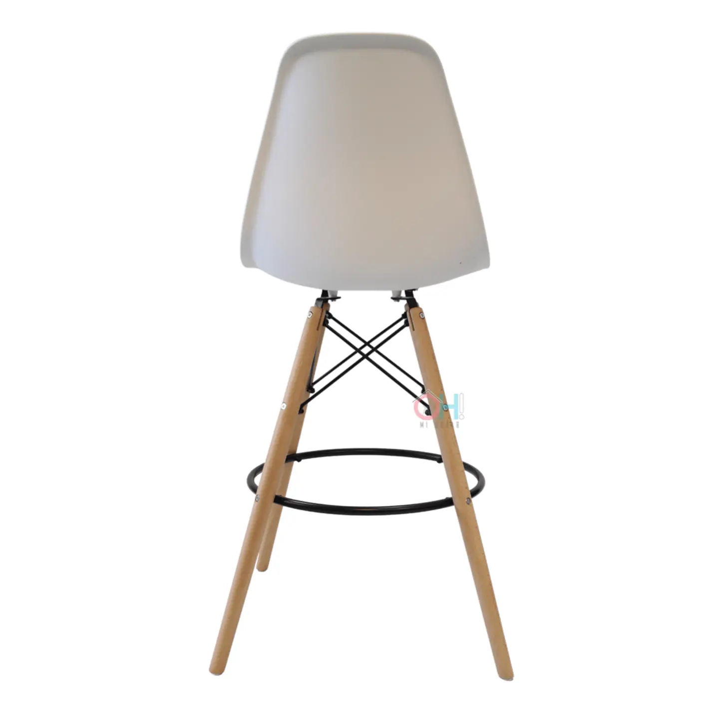 Taburete Eames Negro 69cm 20