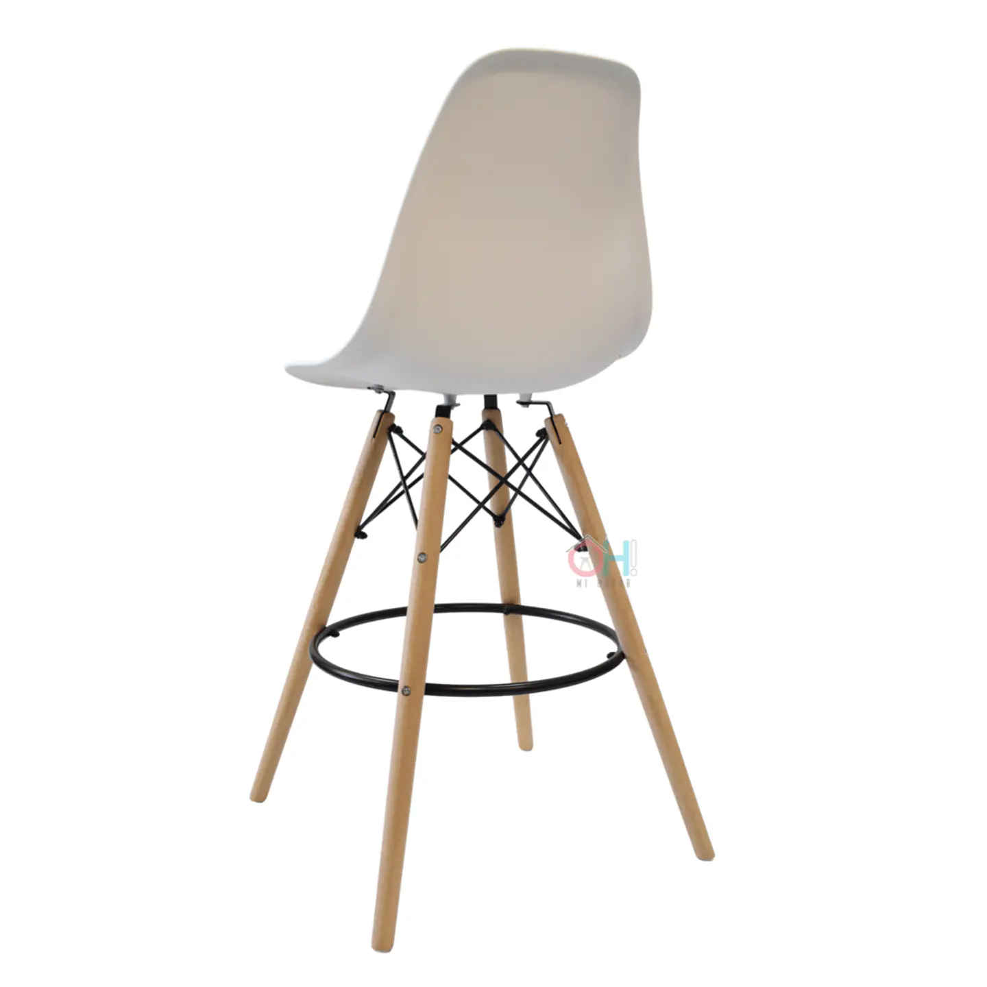 Taburete Eames Negro 69cm 19