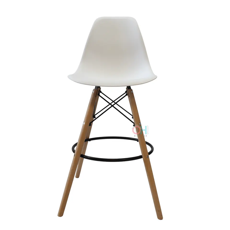 Taburete Eames Negro 69cm 17