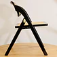 Silla de Comedor Plegable de Madera y Ratan Natural  - Miniatura 9