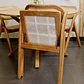 Silla de Comedor Plegable de Madera y Ratan Natural  - Miniatura 13