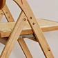 Silla de Comedor Plegable de Madera y Ratan Natural  - Miniatura 20