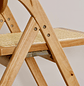 Silla de Comedor Plegable de Madera y Ratan Natural  - Miniatura 19