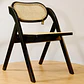 Pack de 2 Sillas de Comedor Plegables de Madera y Ratan Natural  - Miniatura 3