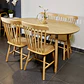 Comedor Extensible Wood (100x100cm a 140cm & 180cm) + Sillas Windsor de Madera - Miniatura 1