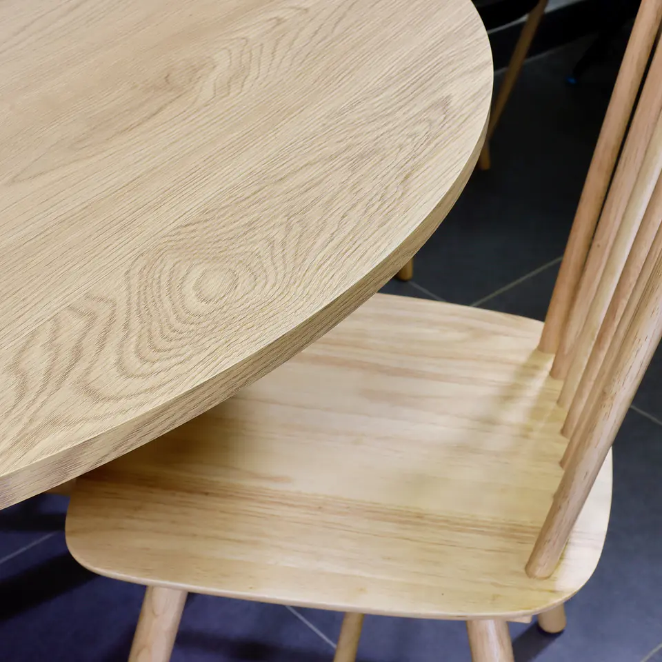 Comedor Extensible Wood (100x100cm a 140cm & 180cm) + Sillas Windsor de Madera 7
