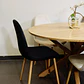 Set de Comedor Mesa Redonda Ohmioh Natural 120cm + Sillas Eames Velvet - Miniatura 2