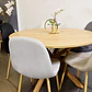 Set de Comedor Mesa Redonda Ohmioh Natural 120cm + Sillas Eames Velvet - Miniatura 10