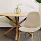 Set de Comedor Mesa Redonda Ohmioh Natural 120cm + Sillas Eames Velvet - Miniatura 6