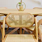 Set de Comedor Ohmioh Mesa Redonda Natural de 120 cm + 4 Sillas Plegables de Madera - Miniatura 4