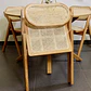 Set de Comedor Ohmioh Mesa Redonda Natural de 120 cm + 4 Sillas Plegables de Madera - Miniatura 5