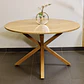 Set de Comedor Ohmioh Mesa Redonda Natural de 120 cm + 4 Sillas Plegables de Madera - Miniatura 9