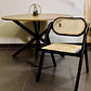 Set de Comedor Ohmioh Mesa Redonda Natural de 120 cm + 4 Sillas Plegables de Madera - Miniatura 2