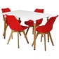 Set Juego de Comedor Mesa Rectangular 120x80cm + Sillas Oak Acolchadas - Miniatura 5