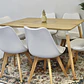Set Juego de Comedor Mesa Rectangular 120x80cm + Sillas Oak Acolchadas - Miniatura 2