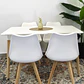 Set Juego de Comedor Mesa Rectangular 120x80cm + Sillas Oak Acolchadas - Miniatura 19