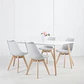 Set Juego de Comedor Mesa Rectangular 120x80cm + Sillas Oak Acolchadas - Miniatura 3