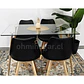 Set Juego de Comedor Mesa Rectangular Vidrio 120x80cm + Sillas Oak Acolchadas - Miniatura 8