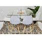 Set Juego de Comedor Mesa Rectangular Vidrio 120x80cm + Sillas Eames Clásicas - Miniatura 1