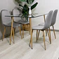 Set de Comedor Rectangular Vidrio 120x80cm + Sillas Eames Velvet - Miniatura 4