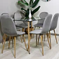 Set de Comedor Rectangular Vidrio 120x80cm + Sillas Eames Velvet - Miniatura 2
