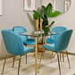 Juego de Comedor Rectangular Vidrio 120x80cm + 4 Sillas Berta  - Miniatura 3